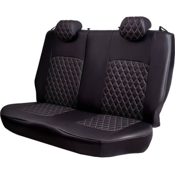 Чехлы Экокожа Турин Ромб на Toyota Voxy -3. 02.2014-04.2020. 4 из 7 мест, 2+2+3, РЗСиС50/50