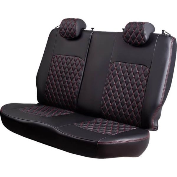 Чехлы Экокожа Турин Ромб на Toyota Voxy -3. 02.2014-04.2020. 4 из 7 мест, 2+2+3, РЗСиС50/50